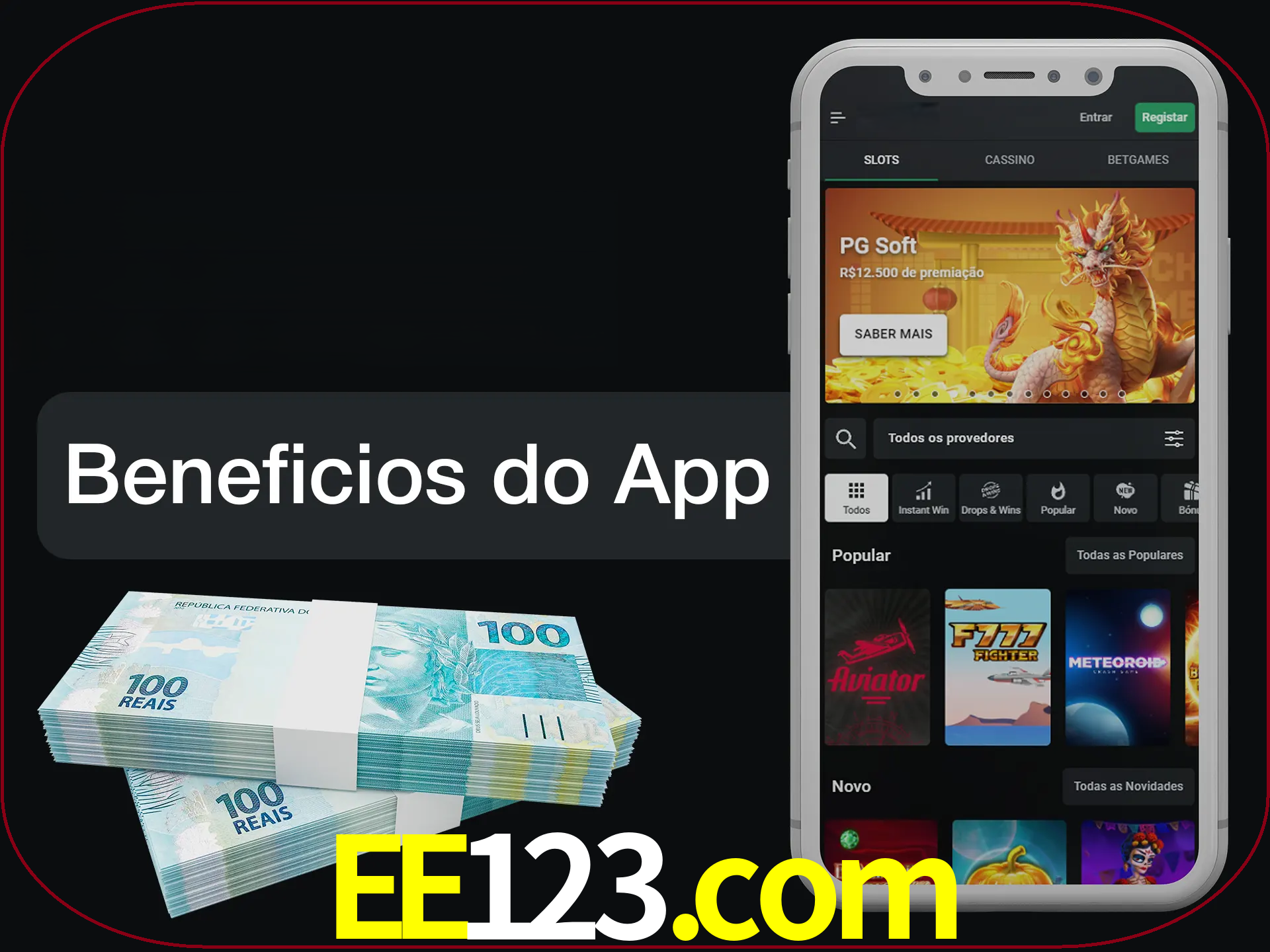 Obtenha todos os benefícios usando o aplicativo.