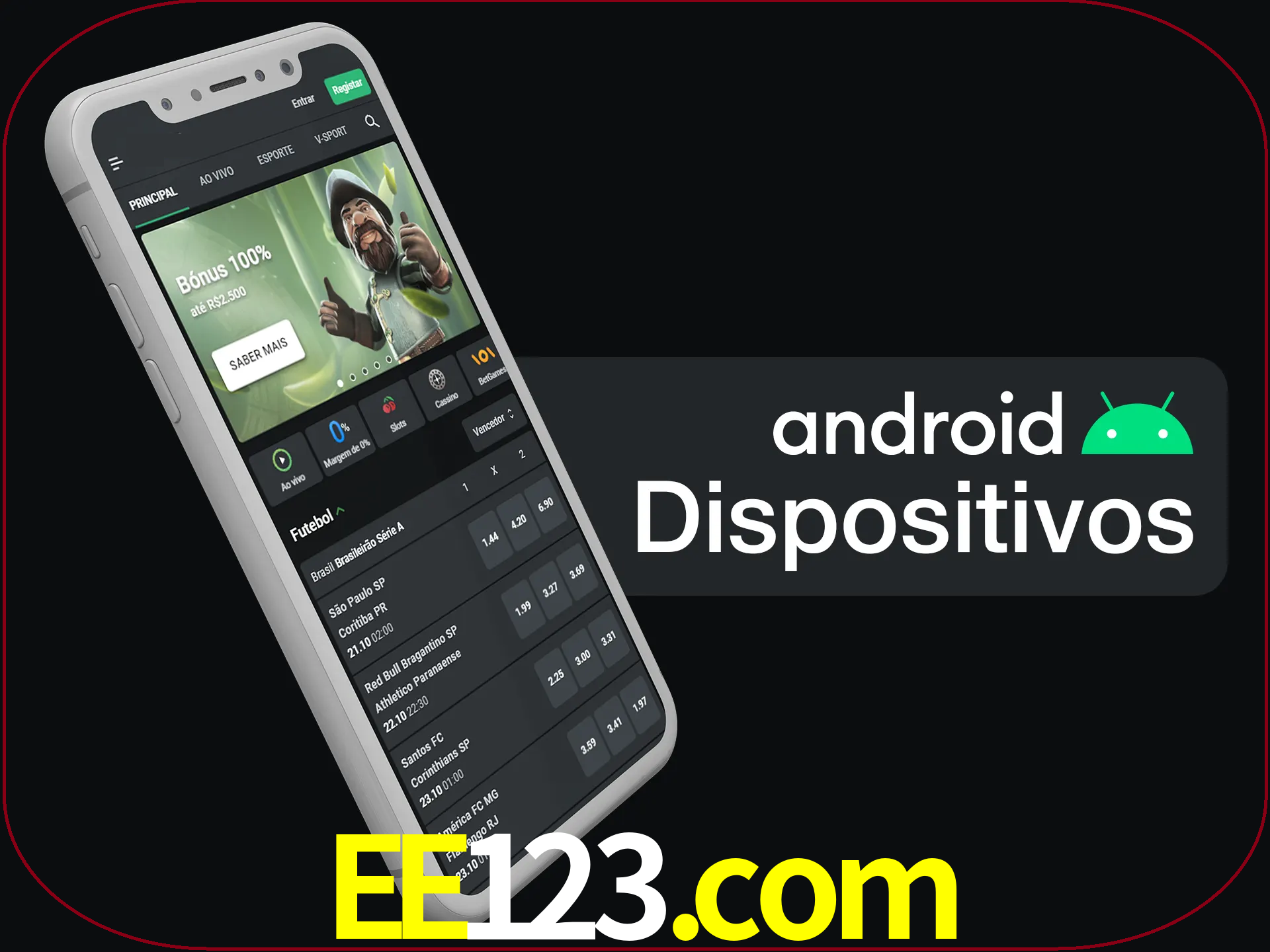 O aplicativo suporta a maioria de todos os dispositivos Android.