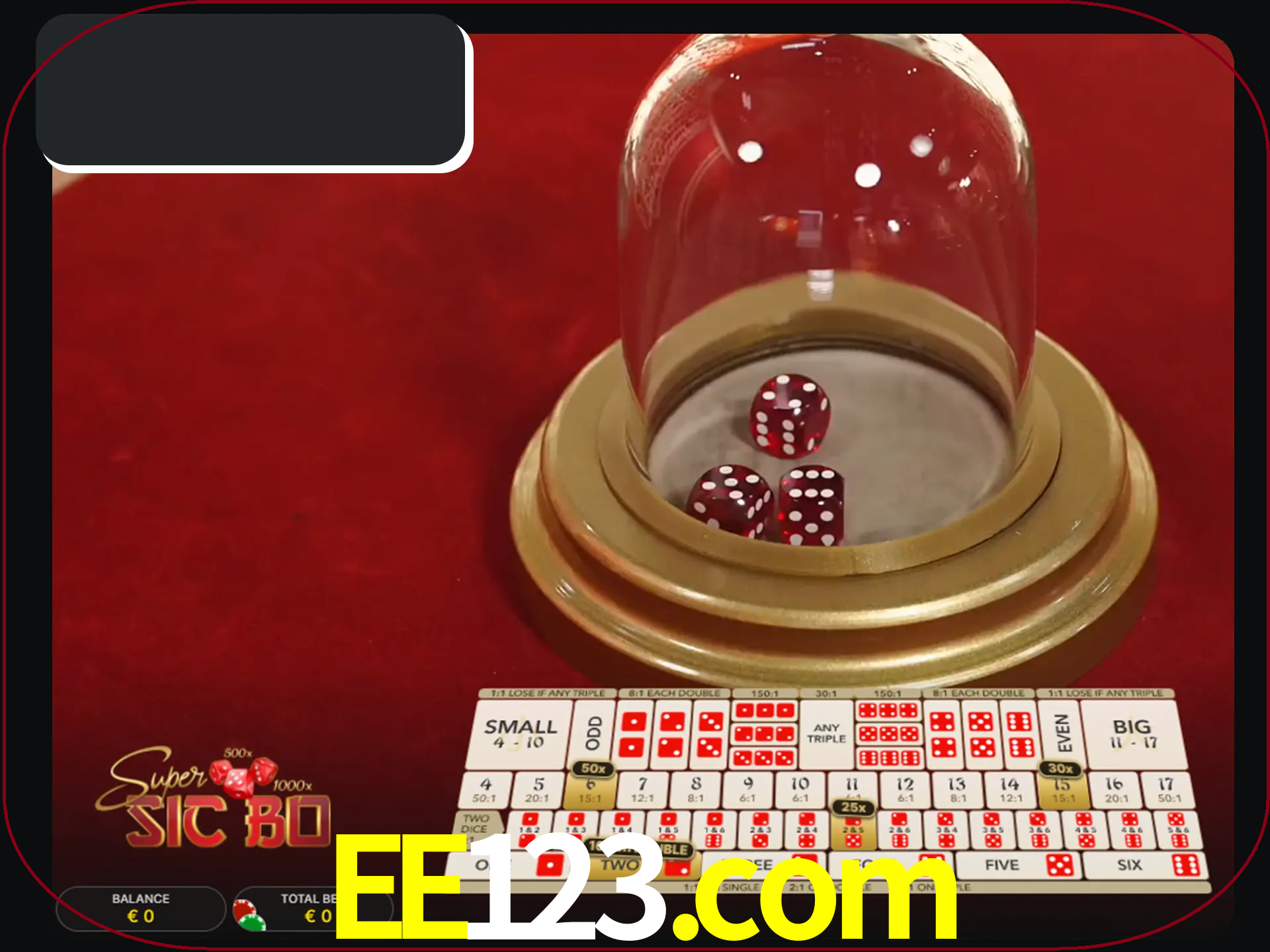Deixe os dados ao seu lado nos jogos da Sic Bo.