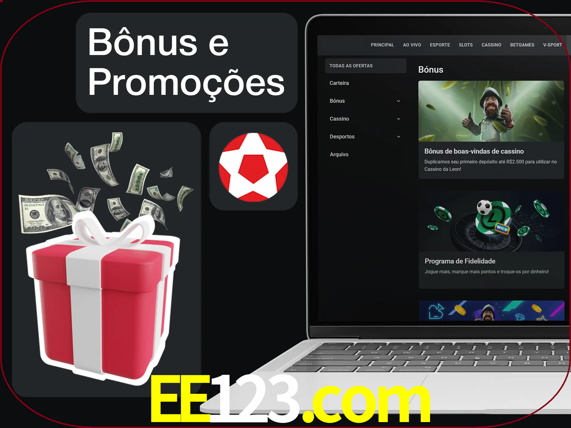 Verifique se há novos bônus e promoções.