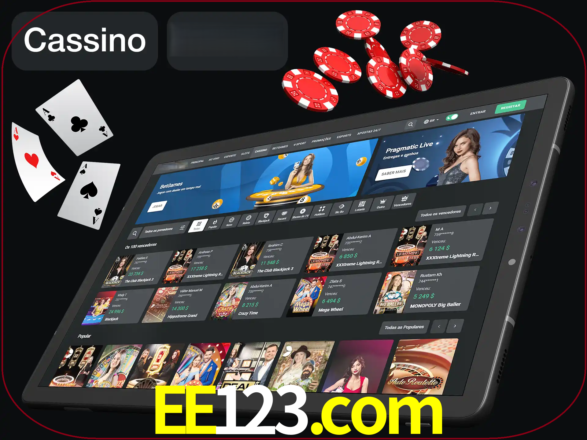 Jogue vários jogos de cassino em nosso cassino.